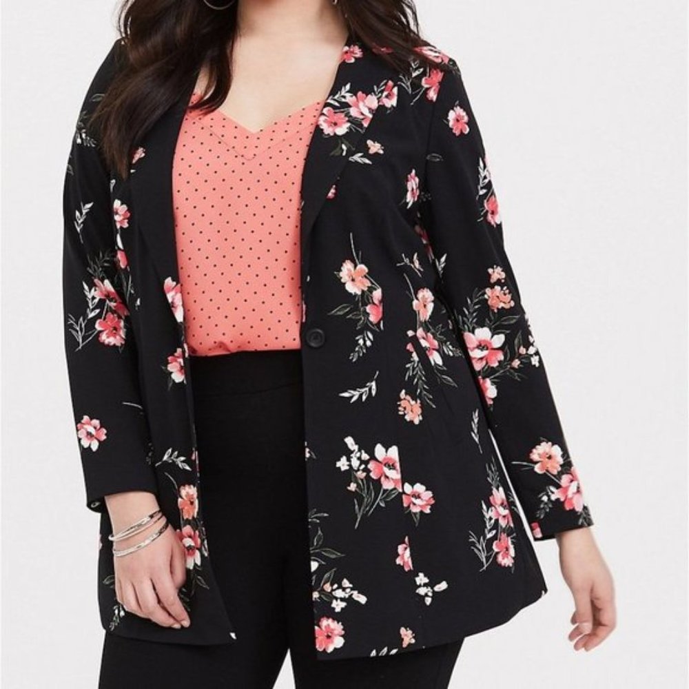 Torrid Floral Longline Blazer